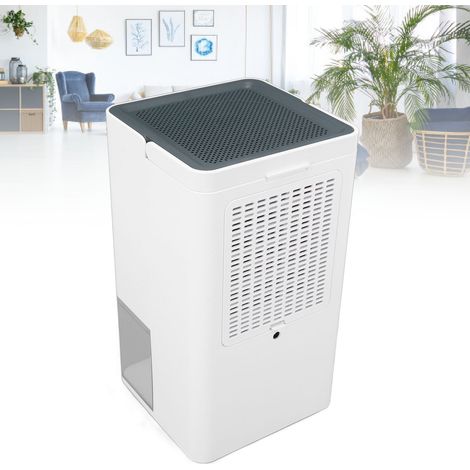 Déshumidificateur, petit déshumidificateur de 40,6 oz, capacité maximale de 400 pi², avec arrêt automatique, mode veille, lumière LED 7 couleurs, déshumidificateur portable et silencieux, norme europé (1/5)