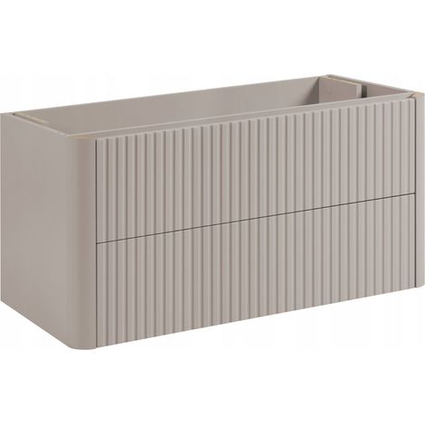 Meuble sous-vasque suspendu LINEA cachemire 100 cm (1/5)