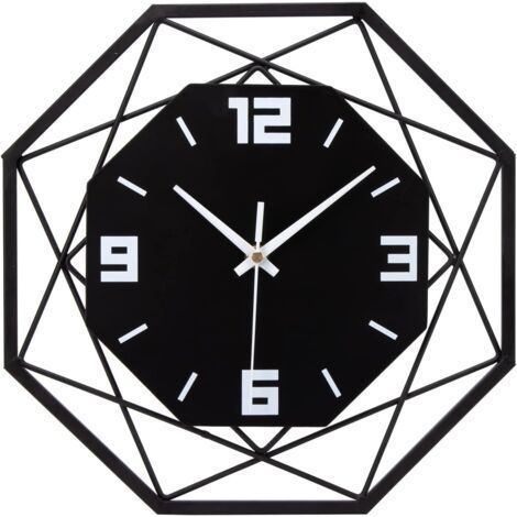 Horloge Murale Bois Métal 30cm Horloge Murale Silencieuse sans Tic-Tac Salon Chambre Cuisine Bureau Grande Pendule Murale Bois Moderne Vintage Classique (1/5)