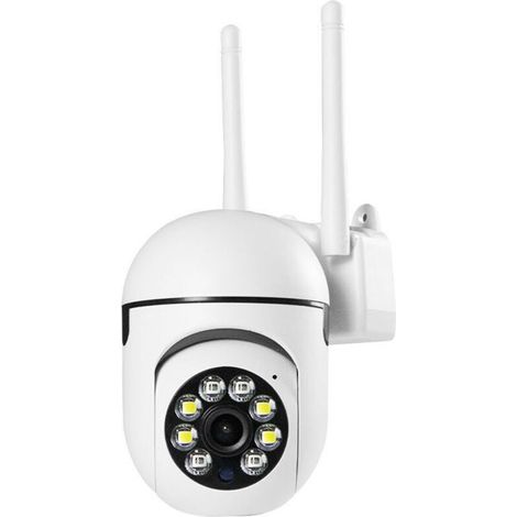 Filiyano-Caméra de sécurité extérieure PTZ WiFi 2 MP - Rotation sans fil à 360° - Vision nocturne couleur - Audio bidirectionnel - Alerte instantanée