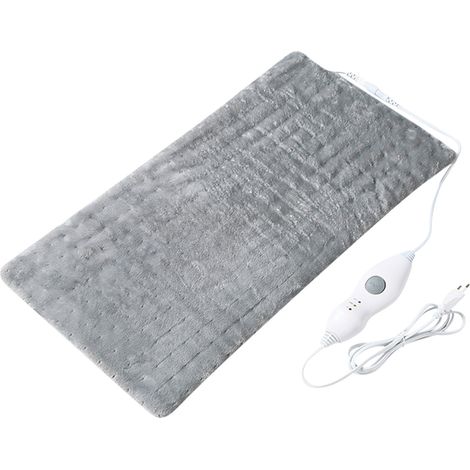Couverture Chauffante Électrique - 61 x 30,5 cm - 3 Niveaux de Chaleur (30 °C / 40 °C / 50 °C) - Câble 1,8 m - Lavable en Machine - Pour Soulagement des Douleurs Lombaires et Dorsales