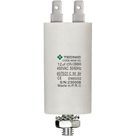 CONDENSATORE DI SPUNTO CON VITE PER MOTORI ELETTRICI 450V -