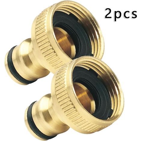 1/2 ft. Brass Automatic Fitting – Integrated Rubber Seal – Quick Connect for Garden Hose (1/5)