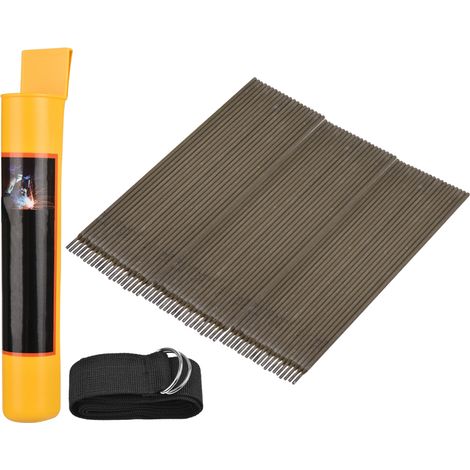 Irovami Kit de 60 baguettes de soudage standard 3,2 x 350 mm en acier au carbone, accessoires de soudage et de découpe, avec boîte de rangement. (1/5)