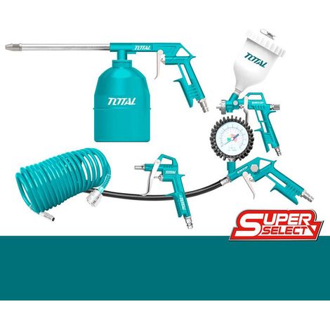 KIT ACCESSORI COMPRESSORE ARIA COMPRESSA AEROGRAFO SET 5pz ECO TOTAL