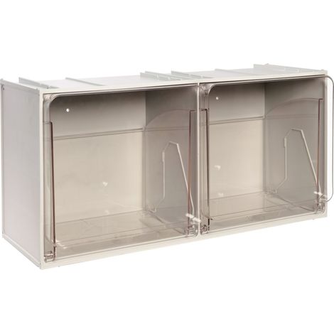 1PZ MADIA 2 CASSETTI 'CRISTAL BOX' MM 600X240X300H