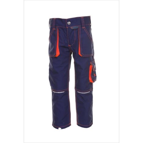 Pantaloni protettivi planam basalt junior unisex bambino blu arancione