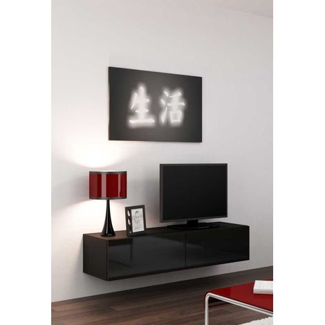 Mueble TV VIGO en varios colores 140 cm - Color: Negro