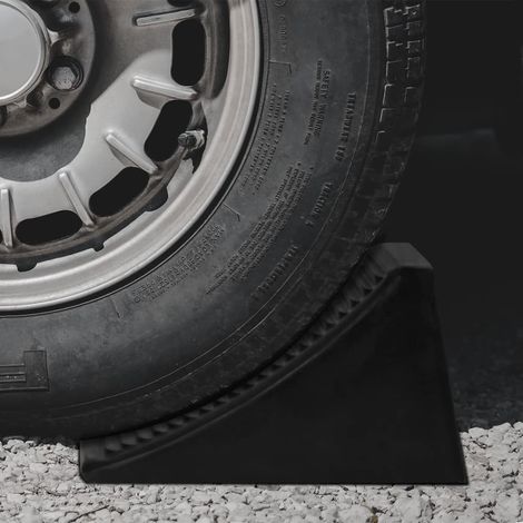 Cales de roue 4 pcs 16x9x9 cm Caoutchouc vidaXL (1/6)