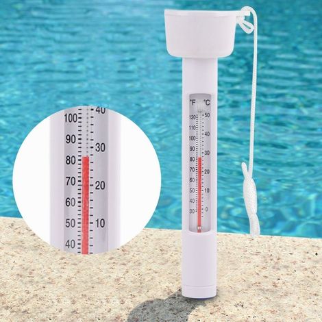 Thermomètre flottant – plastique – piscine / spa / étang poisson – échelle 0-50°C / 30-120°F (1/5)