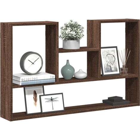 Wandregal Braun Eichen-Optik 99x15x60 cm Holzwerkstoff