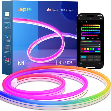 bcs Lepro N1 AI striscia LED RGBIC 10 metri IP65