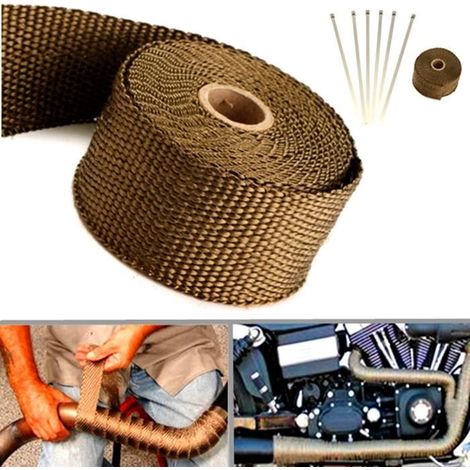NEUFU 5M Bande Isolant Thermique Collecteur Echappement Avec 6 Colliers (1/4)