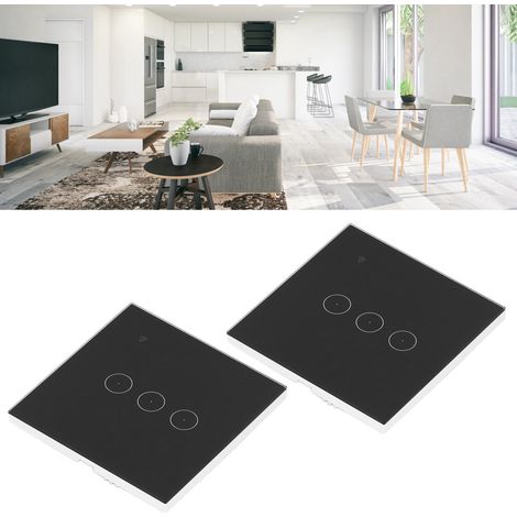 Teile/Europäischer Standard 95-240V AC Ein-Draht-Doppelsteuerung WiFi Smart Touch Schalter Graffiti (1/5)