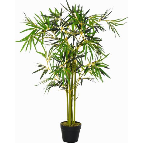 Verdure Sans Entretien Bambou Artificiel 120 cm en Pot Plante Fausse Réaliste pour Intérieur et Extérieur (1/5)