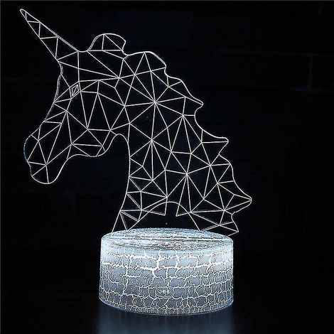 Lampe à illusion 3D, 7 couleurs à changement optique, lumière tactile, USB et télécommande, style Art Déco, pour une ambiance romantique (1/5)