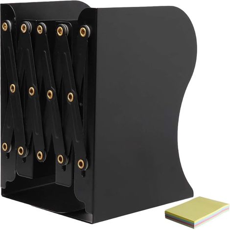 Serre Livre Metal, Cale Livre Extensible, 1 pièce, Noir (1/5)