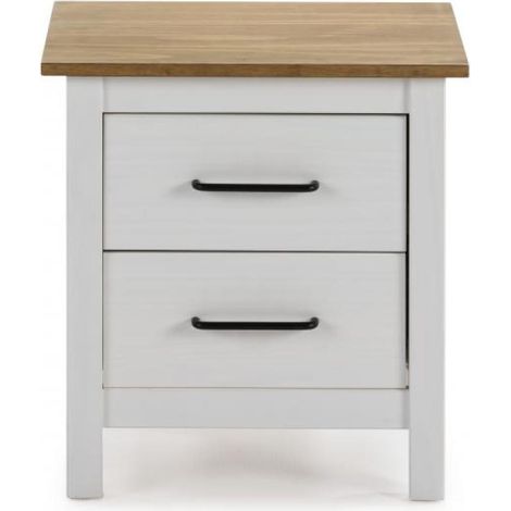 Mesita 2 cajones Mariana acabado blanco 49.50 cm(alto) 46 cm(ancho) 35 cm(largo) (1/3)