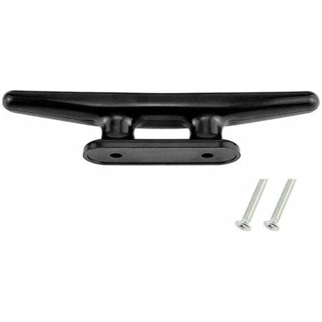 6 pouces Noir Taquets D'amarrage Corde de Bateau, MoreChioce Bateau Cleat Marine Steel Deck Heavy Dossier Dock Cleat en Nylon pour Accessoires Marins pour Ligne de Pont de Yacht Marin (1/4)