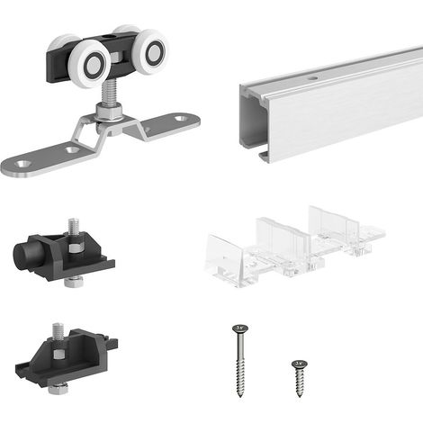 Slid'Up By Mantion – Système coulissant SLID'UP 170 pour porte jusqu'à 1000 mm – Rail recoupable 1,94 m – Poids max 120 kg – Montage plafond ou galandage