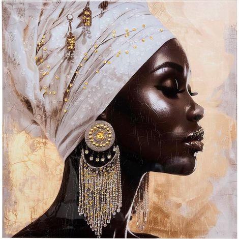 Toile imprimée Mercury doré 60x60cm - Atmosphera créateur d'intérieur (1/4)