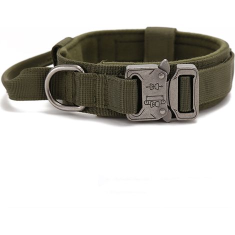 Collier Tactique Chien - Nylon Haute Densité avec Poignée de Contrôle et Fermoir Métallique - Pour Chiens Moyens et Grands - 1 Pièce (1/5)