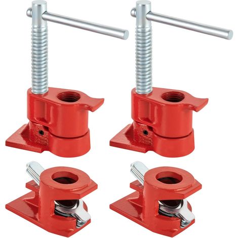 Lot de 2 serre-joints à vis 1/2" - Colliers de serrage rapide - Pinces en bois - Colliers de serrage pour tuyau, câble, famille, tuyaux d'eau, etc.