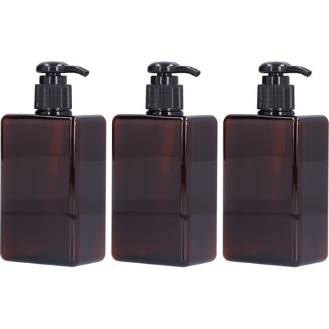 3 pièces flacon pompe 280 ml contenant savon liquide vide en plastique pour voyage (1/5)