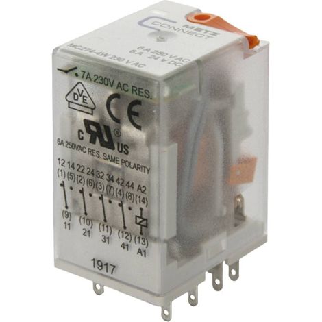Metz Connect 110017051407 Relè ad innesto 230 V/AC 7 A 4 scambi 1 pz. (1/5)