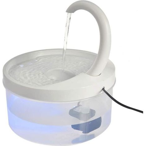Fontaine à Eau - Automatique - 2L - Vision Nocturne LED - Pompe Silencieuse - Pour Chat (1/4)