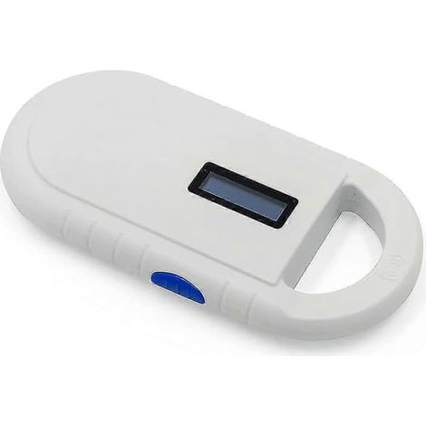 Lecteur de puces RFID pour animaux, transpondeur ISO pour l'identification animale (blanc)
