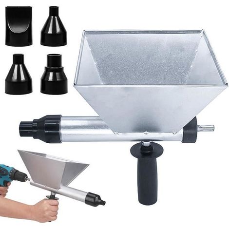 1 portable caulking gun, carbon steel, 4 removable nozzles, ergonomic, for silicone and sealant joints in DIY and renovation