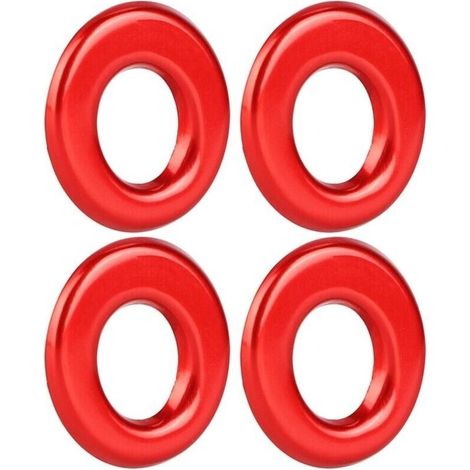 Quatre boutons de verrouillage de porte avec anneaux décoratifs, adaptés aux Mercedes-Benz GLA, GLC, nouvelle Classe C et Classe E (rouge). (1/5)