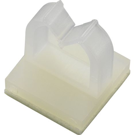 TRU COMPONENTS 11 mm Befestigungssockel selbstklebend Bündel-Ø-Bereich 8.90 mm (max)   Natur 1 St.