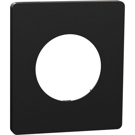 Plaque de finition 1 poste - Odace Architecte 2025 - S940802 - Schneider - Noir onyx (1/3)