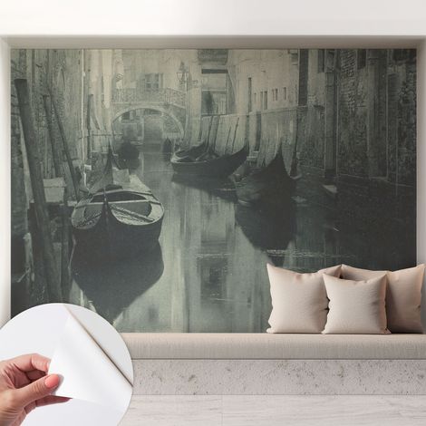 Fotomurale adesivo - parete decorativa - decorazione casa - stile moderno parete - Vecchio canale 208x146 cm (1/5)