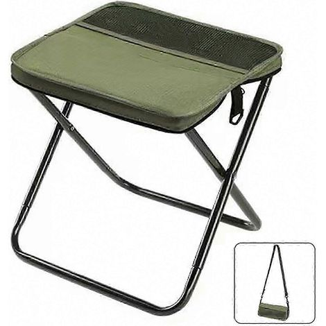 Tabouret de Camping Pliable Sac Inclus : Chaise Légère Portable pour Randonnée, Pêche et Pique-Nique (1/5)