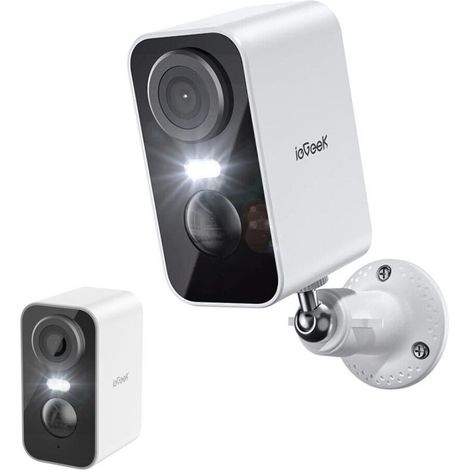 ieGeek 2K Telecamera Wi-Fi Batteria Senza Fili,Visione Notturna a Colori, Rilevamento Persona, Sirena,IP65,Audio,SD/Cloud (1/5)