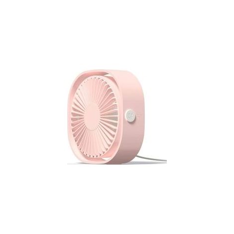Mini-USB-Ventilator, tragbarer Tischventilator, leiser Schreibtischventilator, 3 Geschwindigkeitsstufen – Rosa (1/5)