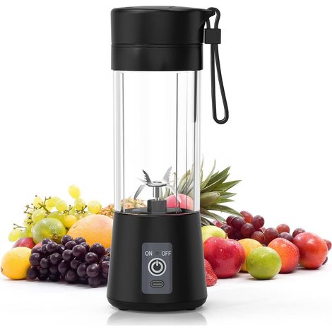 Mini blender portable 380 ml avec six lames, format individuel (1/5)