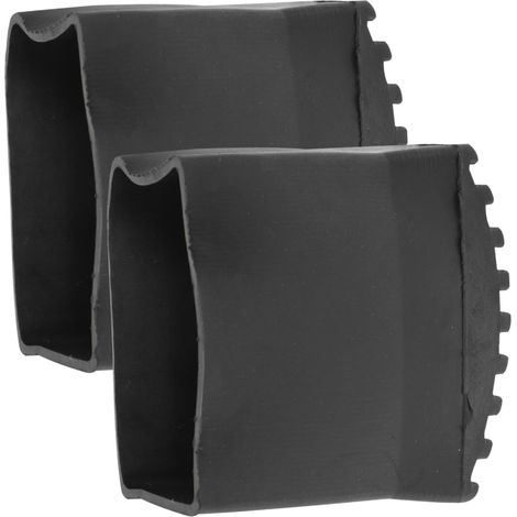 Lot de 2 Protège-Pieds Antidérapants en Caoutchouc pour Échelle Patins Carrés Noirs 25X63 CM Accessoires de Protection pour Escabeau de Vibration et Protection du Sol (1/5)