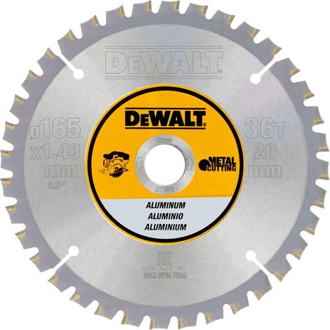 Dewalt  DT1911-QZ Lama Sega Circolare 165x20 mm Metallo
