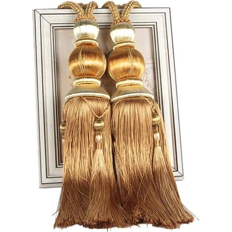 Pièces - Pompons de Rideau - Embrasses de Rideau - Pompon de Rideau - Accessoires de Rideau - Support de Rideau - Corde d'Embrasse de Rideau - Accessoires de Décoration de Fenêtre - Pompon de Rideau - (1/5)