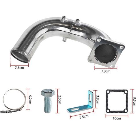 Kit de modification de tuyau d'échappement et kit de tuyau d'admission pour voiture noire (1/5)