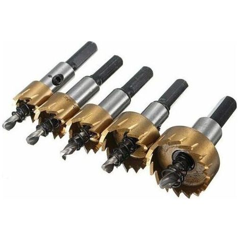 5pcs Kit 16-30MM HSS Forets Scie Cloche Trou Fraise Perceuse Cobalt 6542 Haute Vitesse Acier Metal Bois Alliage (1/5)
