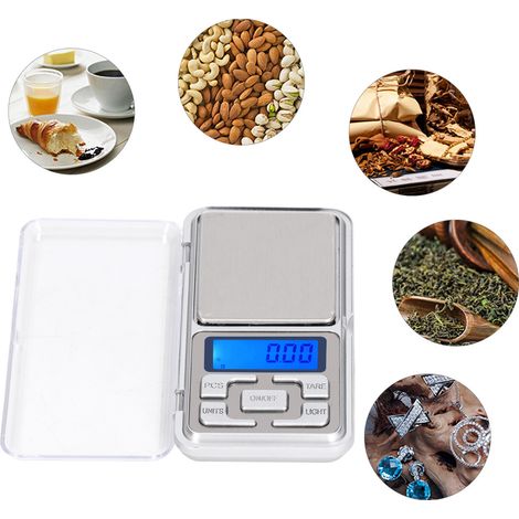 Balance de précision pour carats, mini balance électronique, balance pour téléphone portable, balance de précision pour bijoux, balance pour rouge à lèvres, balance alimentaire, 200 g/0,01 g (1/5)