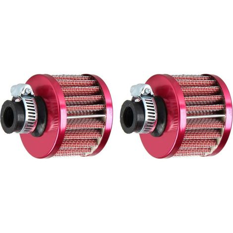 2 X Filtre à Air Froid Reniflard Carter Turbo Ventilateur 12mm Mini Rouge pour Voiture Moto (1/5)