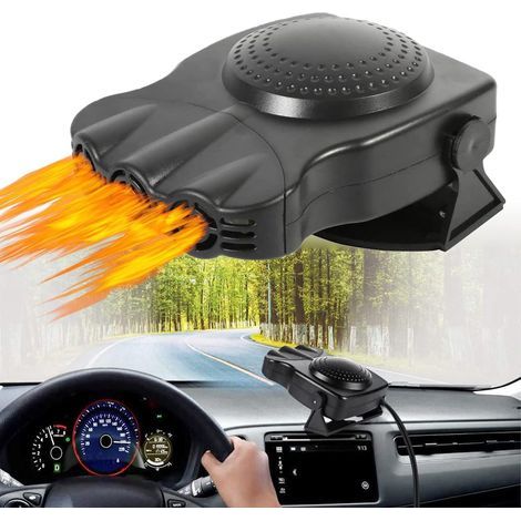 Ventilateur de chauffage de voiture, 12 V 150 W, rotation à 360°, ventilateur portable 2 en 1, fonction de chauffage et de refroidissement rapide pour un chauffage rapide, un dégivrage, un (1/5)