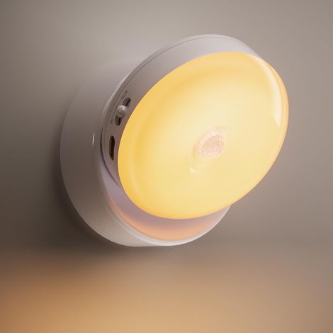 Veilleuse LED avec détecteur de mouvement – Lampe rechargeable par USB, 3000K, base magnétique, idéale pour couloir et chambre. (1/5)