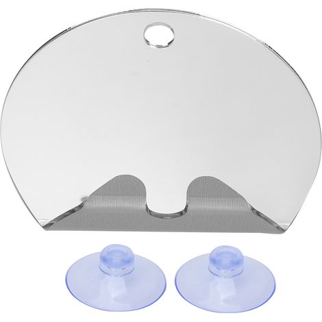 Miroir Anti-Buée pour Douche - Format Rond avec Ventouse - Miroir de Rasage Anti-Fog pour Salle de Bain (Kit 1 Miroir + 2 Ventouses)